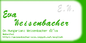 eva weisenbacher business card